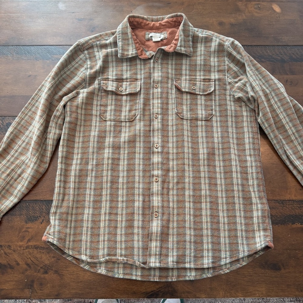 Carbon2cobalt Mens XL Brown Plaid Flannel Shacket Effortlessly Cool 134026 - Picture 2 of 10